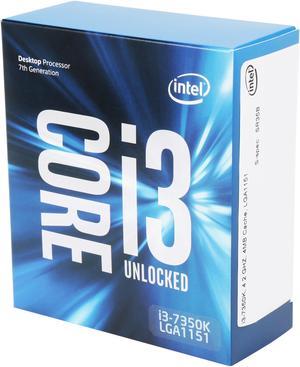 Intel Core i3 7th Gen - Core i3-7350K Kaby Lake Dual-Core 4.2 GHz LGA 1151 60W BX80677I37350K Desktop Processor Intel HD Graphics 630