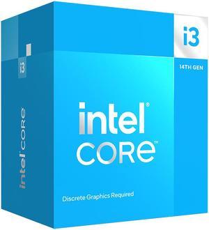 Intel Core i3-14100F - Core i3 14th Gen Raptor Lake 4-Core (4P+0E) LGA 1700 58W None Integrated Graphics Processor - BX8071514100F