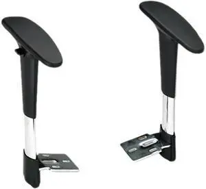 Safco Metro Extnd-height Chair Adjustable Arm Kit - Black - 2 / Pair