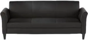 Alera Reception Lounge Furniture, 3-Cushion Sofa, 77w x 31-1/2d x 32h, Black