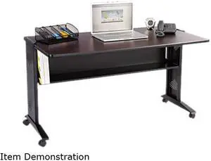 Safco 1933 54"W Reversible Top Mobile Desk 53 1/2"w x 28"d x 30"h Mahogany or Medium Oak, reversible - OEM Safco 1933 54"W Reversible Top Mobile Desk 53 1/2"w x 28"d x 30"h Mahogany or Medium Oak, reversible - OEM
