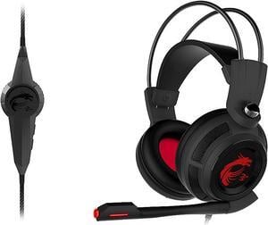 MSI Gaming Headset with Microphone, Enhanced Virtual 7.1 Surround Sound and Intelligent Vibration System (DS502)