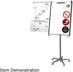 Bi-silque - EA48066720 - Platinum Mobile Easel, White, 29 x 41, Black Frame