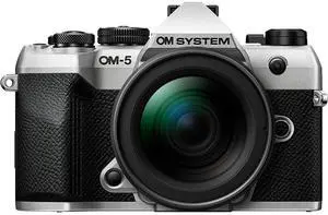 Olympus OM SYSTEM OM-5 Mark II Mirrorless Camera - Silver - ED 12-45mm f/4 PRO Lens  V210071SU000