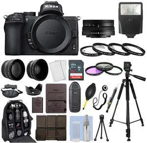 Nikon Z50 Mirrorless Camera Body + 16-50mm Z VR Lens + 30 Piece Accessory Bundle