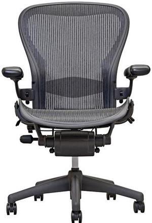 Herman Miller Aeron - Size B - Fully Adjustable Computer Office Chair with Tension Control, Tilt Lock, and Lumbar Pad