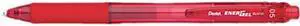 Pentel EnerGel-X Retractable Roller Gel Pen .5mm Red Barrel/Ink Dozen BLN105B