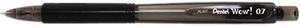 Pentel AL407A, WOW! Retractable Tip Mechanical Pencil, #2, HB Pencil Grade - 0.7 mm Lead Size - Refillable - Black - 12/Dozen