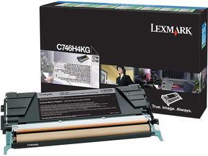Lexmark C746H1KG Lexmark C746, C748 Black High Yield Return Program Toner Cartridge - Black - Laser - 12000 Page - 1 Each