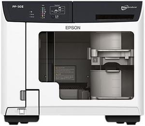 EPSON PP50II DISCPRODUCER CDDVD DISC PUBLISHER 50 DISC CAPACITY USB SINGLE DRIVE MODEL TOTAL DISC MAKER SOFTWARE AC CABLE INK EPSON COOL WHITE REPLACES C11CB72001 FREIGHT LTL QUOTE REQU