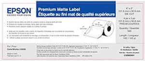 EPSON MEDIA FOR C3500 4 X 2 DIE CUT MATTE LBL  PK OF 6 RO 565 LABLESROLL SOLD BY CASE