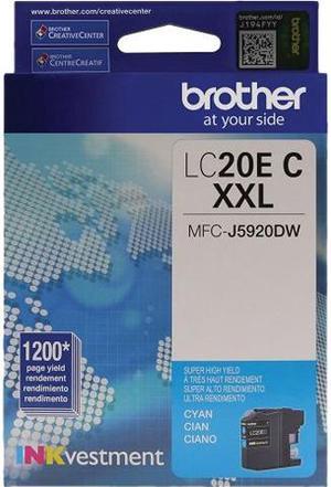 Brother LC20ECS INKvestment Super High Yield (XXL Series) Cyan Ink Cartridge