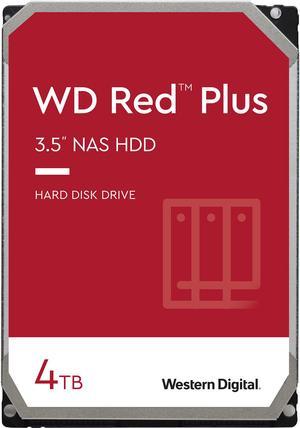 WD Red Plus 4TB NAS Hard Disk Drive - 5400 RPM Class SATA 6Gb/s, CMR, 128MB Cache, 3.5 Inch - WD40EFZX