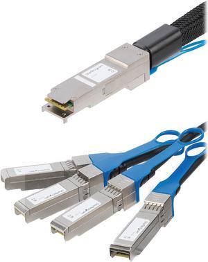 StarTech.com QSFP4SFPPC3M MSA Compliant QSFP+ Direct-Attach Twinax Breakout Cable – 3 m (10 ft) - 40GbE