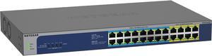 NETGEAR 24Port Gigabit Ethernet Unmanaged PoE Switch GS524UP  with 8 x PoE and 16 x PoE  480W DesktopRackmount and ProSAFE Lifetime Protection