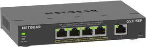 Netgear GS305EP 5-Port Gigabit Ethernet SOHO Plus Easy Smart Managed Essentials PoE+ Switch with 4-Port PoE+ (63W), GS305EP-100NAS