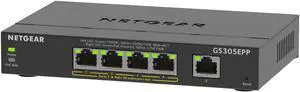 Netgear GS305EPP 5-Port Gigabit Ethernet Easy Smart Essentials PoE Manageable Switch, GS305EPP-100NAS