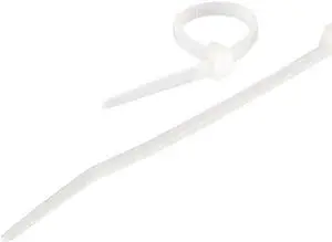 C2G 4in Cable Ties - White - 100pk