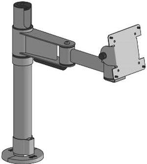 Spacepole SPV1101-FX-02 Angled 75/100 VESA Display Mount on 400mm (15.75 inch) Durable Steel Pole