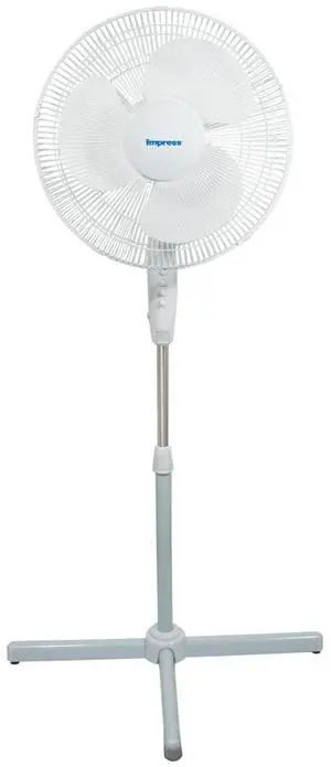 IMPRESS 16" White Oscillating Stand Fan (IM-724W)