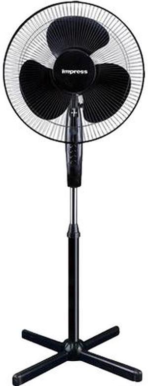 Impress 16" Oscillating Stand Fan, Black IM-725B