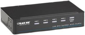 DVI-D Splitter with Audio and HDCP, 1 x 4