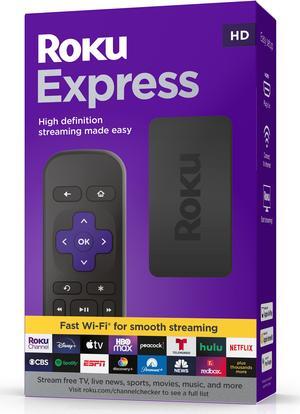 Roku Express Streaming Media Player with Standard Remote (no TV controls)