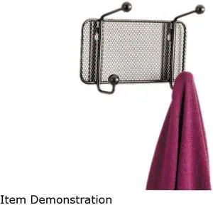 Safco Onyx Mesh Sturdy 2-Hook Garment Wall Rack