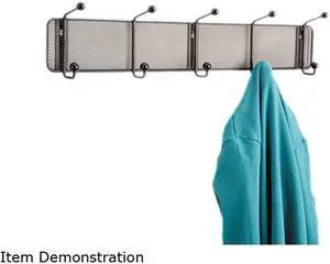Onyx Mesh Wall Racks, 5 Hook, Steel