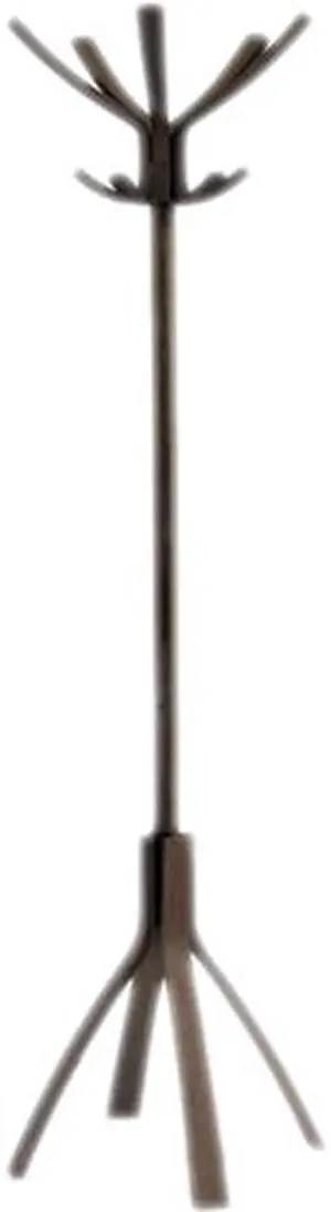 Caf Wood Coat Stand, Ten Peg/Five Hook, 21-1/2W X 21-1/2D X 71H, Espre