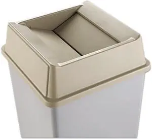 Rubbermaid RCP 2664 BEI Untouchable Square Lids for Square Top Containers- Beige