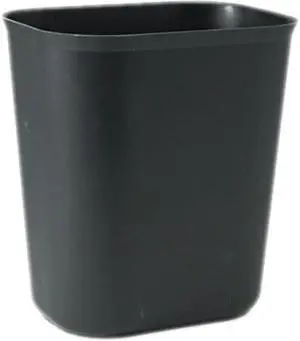 Rubbermaid RCP 2541 BLA Fire-Resistant Fiberglass Wastebasket- 14 Qt- Black