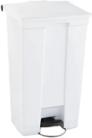 Rubbermaid Commercial Products RCP 6146 WHI 32.5 Inch Medical Moble Step-On container - White