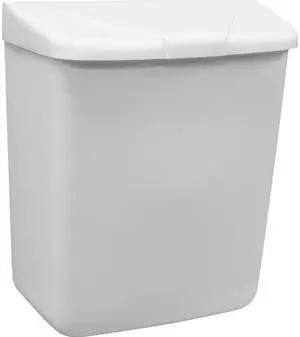 Health Gards Convertible Sanitary Napkin Receptacle, Plastic, 1 gal, White