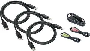IOGEAR G2L9302U 4K Triple View DisplayPort Cable Kit with USB and Audio (TAA) IOGEAR G2L9302U 4K Triple View DisplayPort Cable Kit with USB and Audio (TAA)