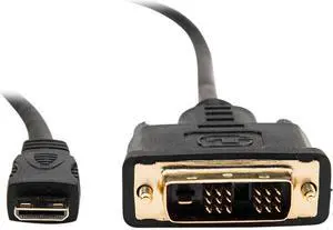 Rocstor Premium Y10C248-B1 10ft Mini HDMI to DVI-D M/M Cable, Black