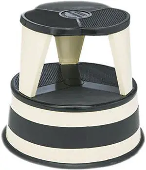 Original Kik-Step Steel Step Stool, 15-5/8 dia. x 14h, 500lb Duty Rating, Beige