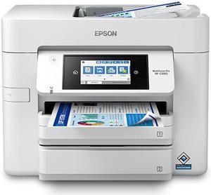 Epson WorkForce Pro WFC4810 Inkjet Multifunction Printer  Color  CopierFaxPrinterScanner  Automatic Duplex Print  Color Scanner  1200 dpi Optical Scan  Color Fax  Wireless LAN  For 
