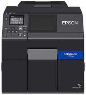 Epson C31CH76A9981 ColorWorks CWC6000A Color Inkjet Label Printer with Auto Cutter Matte  PrecisionCore TFP  1200 dpi  Black