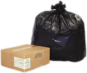 Webster - RNW4320 - Recycled Can Liners, 56gal, 2mil, 43 x 47, Black, 100/Carton