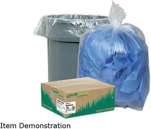 Webster - RNW4615C - Clear Recycled Can Liners, 40-45gal, 1.5mil, Clear, 100/Carton