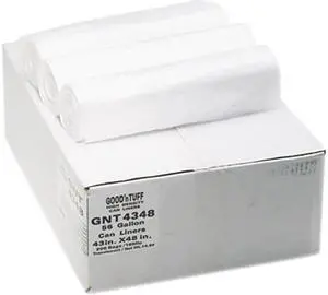 Webster - GNT4348 - High Density Waste Can Liners, 56gal, 14 Microns, 43 x 46, Natural, 200/Carton