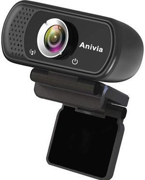 Anivia 1080p HD Webcam with Microphone , USB Webcam for TV, Live Streaming, Conference, Gaming, Video Calling, Autofocus Full HD Web Camera 1080p 30fps W5 Flexible Rotatable Clip Laptop Home Webcam