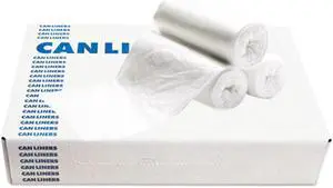 Boardwalk BWK4347EXH - Waste Can Liners, 56gal, 43 x 47, .6mil, White, 25 Bags/Roll, 4 Rolls/Carton