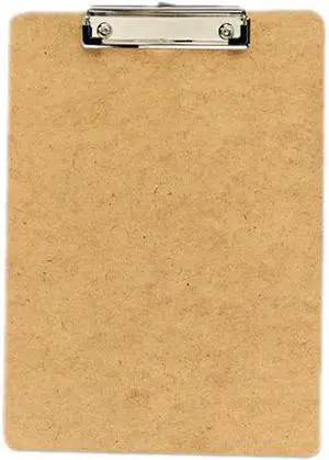 Clipboard, 1/2" Capacity, Holds 8-1/2w x 12h, Brown, 6/Pack