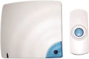 Tatco Wireless Doorbell, Battery Operated, 1.38w X 0.75d X 3.5h, Bone 57910
