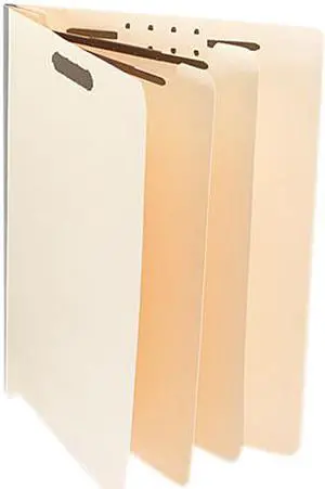 Manila End Tab Folders With Full Cut, Letter, Six-Section, 10/Box