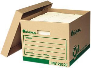 Recycled Record Storage Box, Letter/Legal, 12 X 15 X 10, Kraft, 12/Car