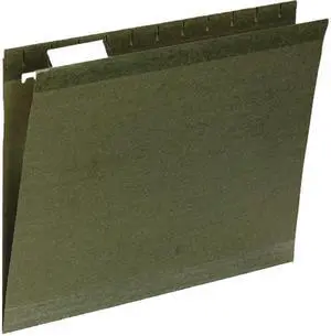 Reinforced Recycled Hanging Folder, 1/3 Cut, Letter, Standard Green, 2