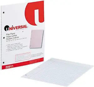 Universal Filler Paper 3-Hole 8.5 x 11 Medium/College Rule 100/Pack UNV20911